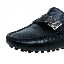 Pre Owned حذاء لوفرز لوي فيتون زين جلد أيبي أسود مقاس 35