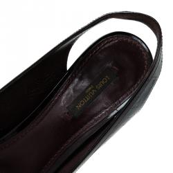 Pre Owned صندل لوي فيتون تامارا بفتحة كعب فرنيه مونوغرامي بنفسجي محمر مقاس 38.5