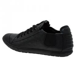 Louis Vuitton Black Monogram Leather Toucan Sneakers Size 39.5