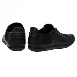 Louis Vuitton Black Monogram Leather Toucan Sneakers Size 39.5