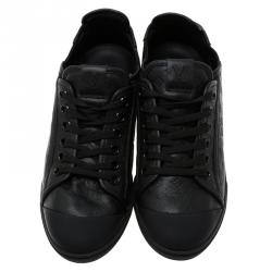 Louis Vuitton Black Monogram Leather Toucan Sneakers Size 39.5