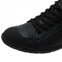 Louis Vuitton Black Monogram Leather Toucan Sneakers Size 39.5