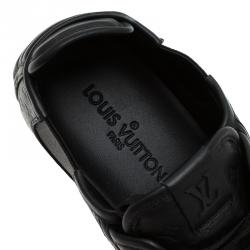 Louis Vuitton Black Monogram Leather Toucan Sneakers Size 39.5