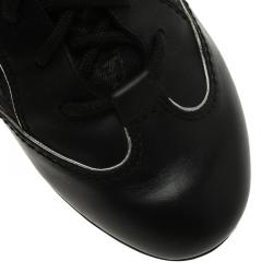 Louis Vuitton Black Monogram Denim and Leather Sneakers Size 36.5