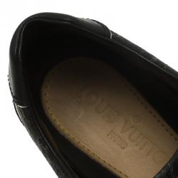 Louis Vuitton Black Monogram Denim and Leather Sneakers Size 36.5