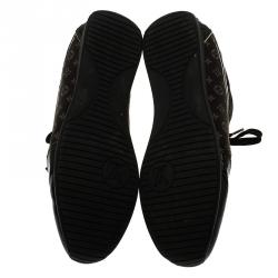 مملوكة مسبقًا حذاء رياضي لوي فيتون رباط مين لين مونوغرامي بني ولامع مقاس 40