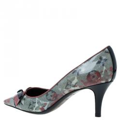مملوكة مسبقًا Louis Vuitton Two Tone Monogram Patent Pointed Toe Pumps Size 36.5