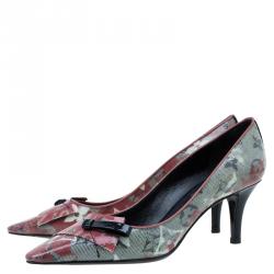 مملوكة مسبقًا Louis Vuitton Two Tone Monogram Patent Pointed Toe Pumps Size 36.5