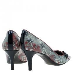 مملوكة مسبقًا Louis Vuitton Two Tone Monogram Patent Pointed Toe Pumps Size 36.5