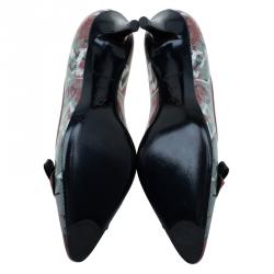 مملوكة مسبقًا Louis Vuitton Two Tone Monogram Patent Pointed Toe Pumps Size 36.5