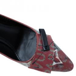 مملوكة مسبقًا Louis Vuitton Two Tone Monogram Patent Pointed Toe Pumps Size 36.5