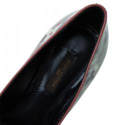 مملوكة مسبقًا Louis Vuitton Two Tone Monogram Patent Pointed Toe Pumps Size 36.5