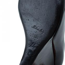 Pre Owned Louis Vuitton Black Patent Oh Really! Wedge Pumps Size 38.5