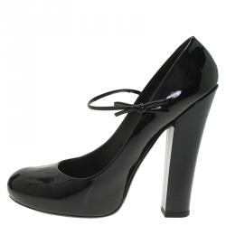 Louis Vuitton Black Suede Mary Jane Peep Toe Pumps Size 9.5/40 - Yoogi's  Closet