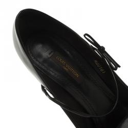 مملوكة مسبقًا Louis Vuitton Black Patent Fetish Mary Jane Pumps Size 40