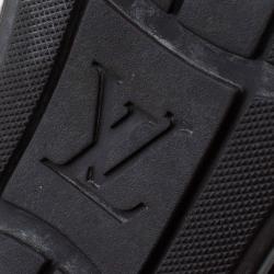 مملوكة مسبقًا Louis Vuitton Brown Monogram Canvas and Leather Square Toe Sneakers Size 36