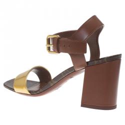 مملوكة مسبقًا صندل لوي فيتون بلوم جلد ذهبي وبني مقاس 38.5