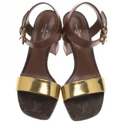 مملوكة مسبقًا صندل لوي فيتون بلوم جلد ذهبي وبني مقاس 38.5