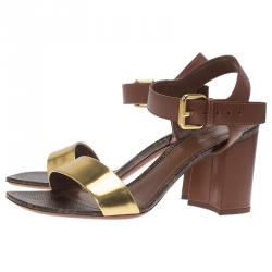 مملوكة مسبقًا صندل لوي فيتون بلوم جلد ذهبي وبني مقاس 38.5