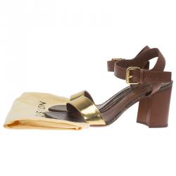 مملوكة مسبقًا صندل لوي فيتون بلوم جلد ذهبي وبني مقاس 38.5