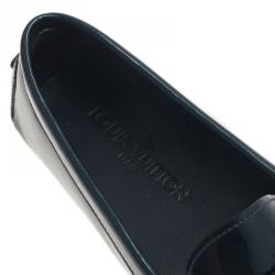 Pre Owned حذاء لوي فيتون جلد فضي ميتالك لوفرز مقاس 37