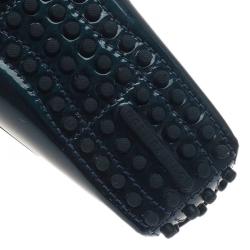 Pre Owned حذاء لوي فيتون جلد فضي ميتالك لوفرز مقاس 37