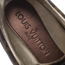 Louis Vuitton Brown Patent Monogram Canvas Sneakers Size 37.5