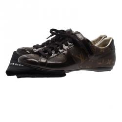 Louis Vuitton Brown Patent Monogram Canvas Sneakers Size 37.5
