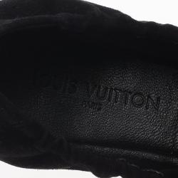 Pre Owned Louis Vuitton Black Suede Amulet Ballet Flats Size 36