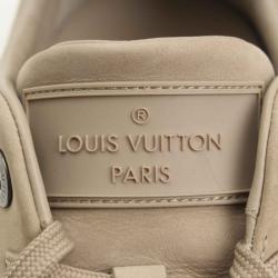 مملوكة مسبقًا Louis Vuitton Beige Leather and Nubuck Sneakers Size 41.5
