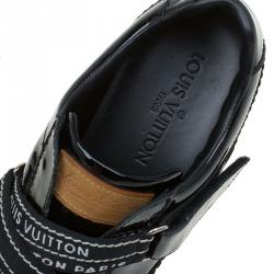 Louis Vuitton Black Patent Velcro Sneakers Size 38