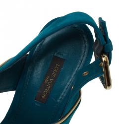 Louis Vuitton Two Tone Suede Waterbay Wedge Sandals Size 37