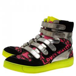 مملوكة مسبقًا Louis Vuitton Neon Graffiti Stephen Sprouse High Top Sneakers Size 39.5