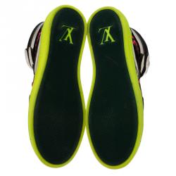 مملوكة مسبقًا Louis Vuitton Neon Graffiti Stephen Sprouse High Top Sneakers Size 39.5