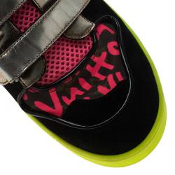 مملوكة مسبقًا Louis Vuitton Neon Graffiti Stephen Sprouse High Top Sneakers Size 39.5