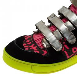 مملوكة مسبقًا Louis Vuitton Neon Graffiti Stephen Sprouse High Top Sneakers Size 39.5