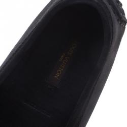 Pre Owned Louis Vuitton Tri Color Suede Oxford Loafers Size 39