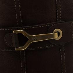 Pre Owned Louis Vuitton Brown Suede Knee Length Boots Size 40