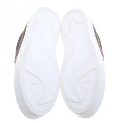 مملوكة مسبقًا حذاء رياضي لوي فيتون هاربور كانفاس مونوغرامي بني نقشة السلسلة سليب-أون مقاس 41