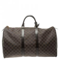 Pre Owned Louis Vuitton Damier Ebene Canvas Keepall 50