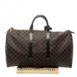 Pre Owned Louis Vuitton Damier Ebene Canvas Keepall 50