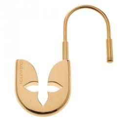 Louis Vuitton Goldtone Couture Safety Pin Key Ring Holder and Key Charm -  Yoogi's Closet
