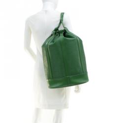 Auth Louis Vuitton Epi Randonnee GM Laundry Bag Borneo Green