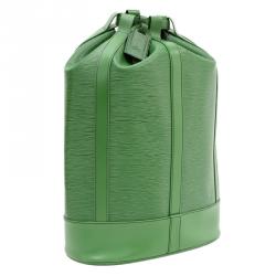 مملوكة مسبقًا Louis Vuitton Borneo Green Epi Leather Randonnee Backpack GM