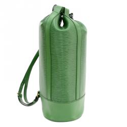 مملوكة مسبقًا Louis Vuitton Borneo Green Epi Leather Randonnee Backpack GM