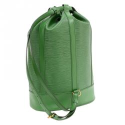 مملوكة مسبقًا Louis Vuitton Borneo Green Epi Leather Randonnee Backpack GM