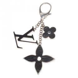 Pre Owned Louis Vuitton Black Fleur D'epi Bag Charm