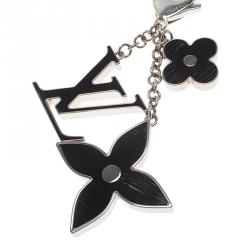 Pre Owned Louis Vuitton Black Fleur D'epi Bag Charm