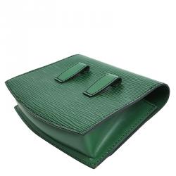 Pre Owned حقيبة معصم صغيرة لوي فيتون تيلسيت جلد إيبي بورنويه خضراء 