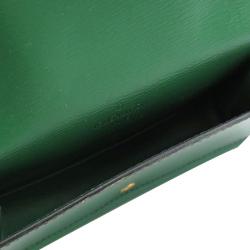 Pre Owned حقيبة معصم صغيرة لوي فيتون تيلسيت جلد إيبي بورنويه خضراء 